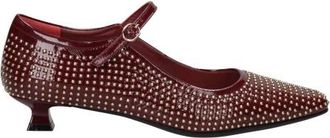 Marc Ellis Studded Pointed Pumps - Dames - Pumps - Rood - 40 EU - Leer - Schoenen