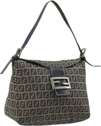 Fendi Pre-owned Shoulder Bags, female, Multicolor, Size: ONE SIZE Pre-owned Vintage Zucchino Shoulder Bag