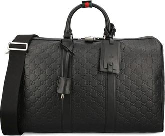 Gucci Medium reistas met GG-logo-reliëf - Zwart