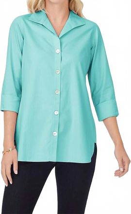 Foxcroft Pandora 3/4 Tunic In Oceanside
