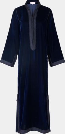 Muzungu Sisters Alia Hand-Embroidered Velvet Dress