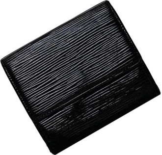 Louis Vuitton Black Noir Epi Leather Wallet (Tri-Fold) (Pre-Owned)