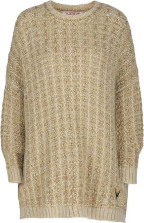 Valentino Mohair-Lurex Blend Oversized Sweater