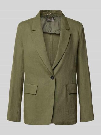 Emme Regular Fit Blazer aus Leinen Modell VINCITA in Oliv, Gr&ouml;&szlig;e 36