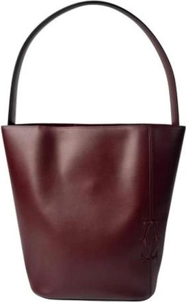 Cartier Pre-owned Vintage Shoulder Bag - Dames - Vintage Schoudertas - Rood - ONE Size - Leer - Vintage