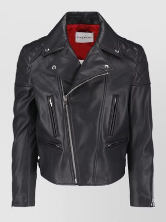 Givenchy coat notched lapels side pockets adjustable straps