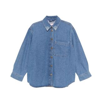 Pennyblack Dames, Blouses & Shirts, Blauw, Maat: M Katoen
