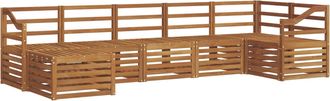 vidaXL Conjunto De Sof&aacute;s De Exterior 7 Uds. Natural Vidaxl