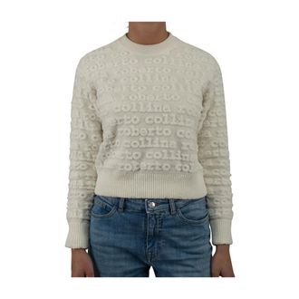 Roberto Collina Truien & Vesten, Dames, Beige, S, Katoen, Jersey