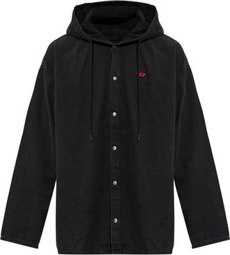 Diesel D-Dewny-Hood Shirt - Heren - Spijkeroverhemden - Zwart - XL - Katoen - Overhemden