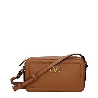 Valentino Garavani Alltime Damens Umh&auml;ngetasche Braun/Mandelleder