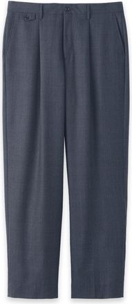 Paul Fredrick Plaid Single Pleat Wide Leg Pant