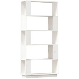 vidaXL Vidaxl - Book Cabinet/Room Divider White 80x25x163.5 cm Solid Wood Pine