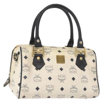 MCM Pre-owned Handbags, female, White, Size: ONE SIZE Pre-owned Plastic Handbag