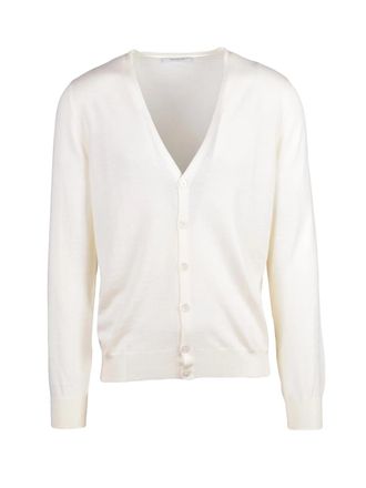 Gran Sasso White Virgin Wool Cardigan