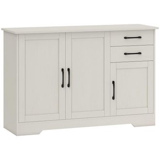 HOMCOM Aparador 120x38x79 cm crema