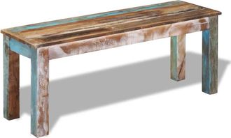 vidaXL Banco De Madera Maciza Reciclada 110x35x45 Cm Vidaxl