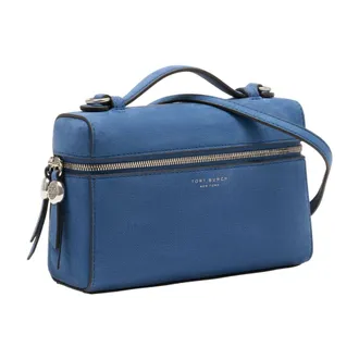 Tory Burch Womens Romy Slim Top Handle Bag Blue Cowhide