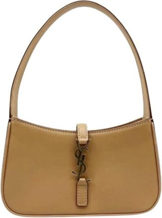 Saint Laurent Pre-owned Shoulder Bag - Dames - Vintage Schoudertas - Beige - ONE Size - Leer - Vintage