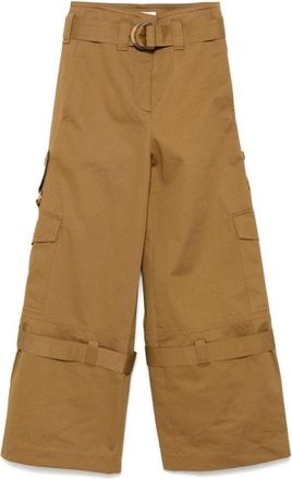 Zimmermann High-Waisted Wide-Leg Cargo Pants With Belt