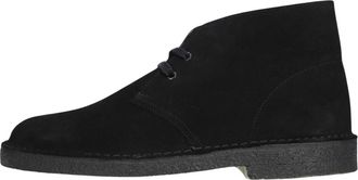 Clarks Klassieke Desert Boot voor Heren - Heren - Veterlaarzen - Zwart - 46 EU - Leer - Schoenen