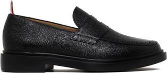 Thom Browne Penny Loafer - Heren - Loafers - Zwart - 41 1/2 EU - Leer - Schoenen