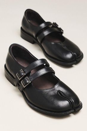 All Black Split-Toe Mary Janes