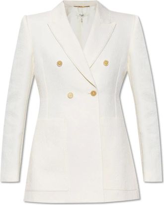 Chloé Blazers, female, Beige, Size: XS Double-breasted Blazer