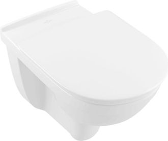 Villeroy & Boch Inodoro Suspendido Compacto Sin Borde Villeroy & Boch Vicare Blanco + Asiento De Inodoro Extra&iacute;ble Con Cierre Suave