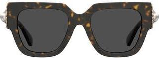 Moschino 52mm Square Sunglasses in Havana at Nordstrom Rack