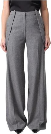PT01 Lichtgrijze Stijlvolle Broek - Dames - Wijde Broeken - Grijs - XS - Broeken