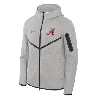 Nike Alabama Tech Fleece Windrunner Nike Mens College Full-Zip Hooded Jacket in Grey | 05L4086NABN-J35