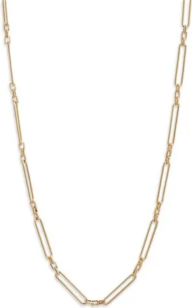 Nordstrom Demi Fine Paper Clip Necklace in 14K Gold Plated at Nordstrom