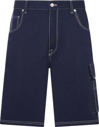 Fendi COTTON CANVAS CARGO BERMUDA SHORTS - Fendi - Man