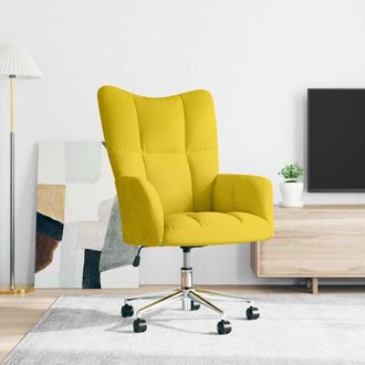 vidaXL Sill&oacute;n De Relax De Terciopelo Amarillo Mostaza Vidaxl