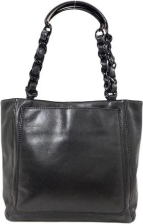 Chanel Pre-owned Vintage Tote Bag - Dames - Vintage Shopper - Zwart - ONE Size - Leer - Vintage