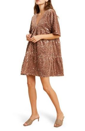 Wishlist Baby Doll Dress in Mauve at Nordstrom Rack, Size Small/medium