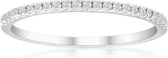 Pompeii3 1/5ct Diamond Wedding Band 10K White Gold Size Selectable