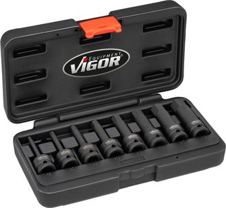 Vigor V7019 Juego De Llaves Y Vasos 5-19 Mm 1/2 Pulgada