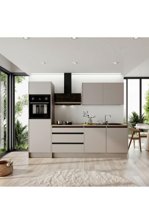 MID.YOU Mid.you K&uuml;chenleerblock, Grau, Schwarz, Kaschmir, Holzwerkstoff, 3 Schublade(n) Schubladen, seitenverkehrt montierbar, nur wie online abgebildet beste