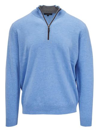 Kinross Cashmere mock-neck sweater - men - Cashmere - M - Blue