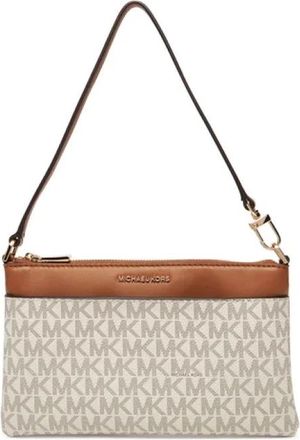Michael Kors Jet Set Pochette - Dames - Clutches - Beige - ONE Size - Leer - Tassen