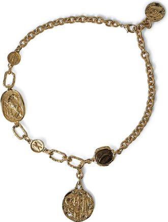 Chlo&eacute; coin-pendant chain necklace - Gold