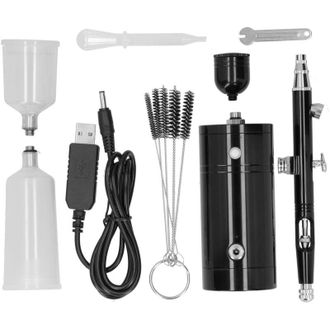 OEM Kit De Aer&oacute;grafo Crezuo G11, Bomba De Acci&oacute;n Simple, Recargable, Bol&iacute;grafo Pulverizador Incorporado, Mini Set De Tratamiento.-crezuo