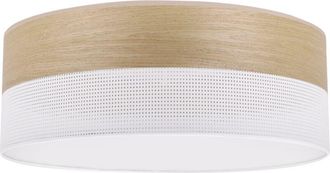 OEM L&aacute;mpara De Techo De Plexi De Madera Blanca 40cm Roble Dorado