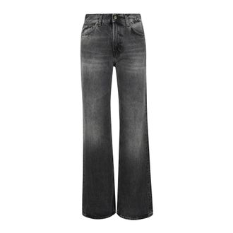 Haikure Korea Spider Black Jeans - Dames - Flared Jeans - Zwart - W24 - Katoen - Jeans