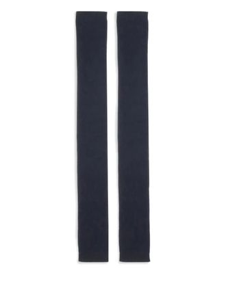 SA SU PHI ribbed gloves - women - Silk - One Size - Black