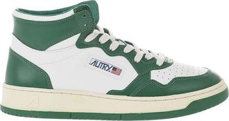 Autry Green High-Top Bicolor Sneakers