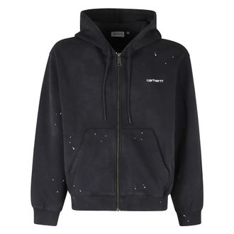 Carhartt Work in Progress Hooded Painter Jacket - Heren - Vesten met rits - Zwart - S - Katoen - Hoodies & sweatvesten