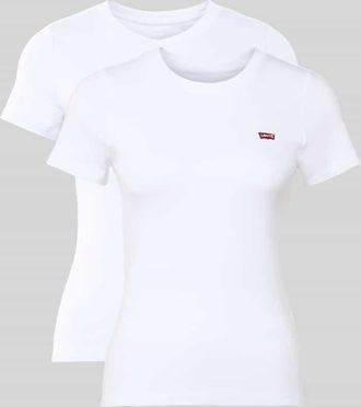 Levi's T-Shirt mit Label-Detail im 2er-Pack in Rot, Gr&ouml;&szlig;e XS